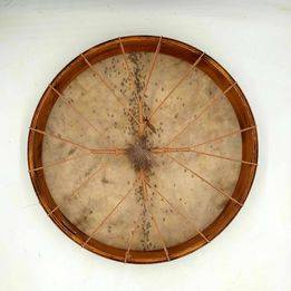 Tambour chamanique traditionnel méthode peau collée