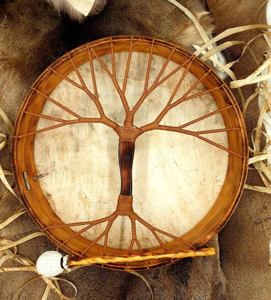 Tambour Yggdrasil chamanique professionnel accordable à chambre à air